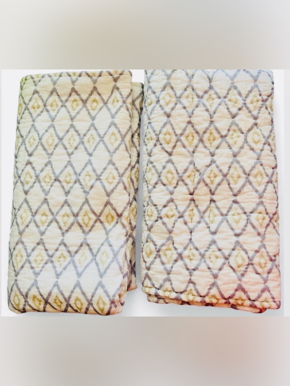 Levtex Home Printed Euro Sham in Gray/Beige/Olive-NWOT bundle